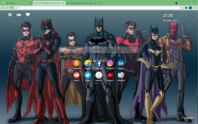 Batman Wallpaper New TabTheme [Instalați] din magazinul web Chrome care va fi rulat cu OffiDocs Chromium online